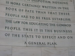Jefferson's express of the need to educate the common people.
