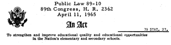 Quality and Opportunity were the twin goals desired in federal education law as stated by President Kennedy.